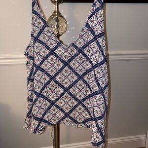 Patterned polyester tank top